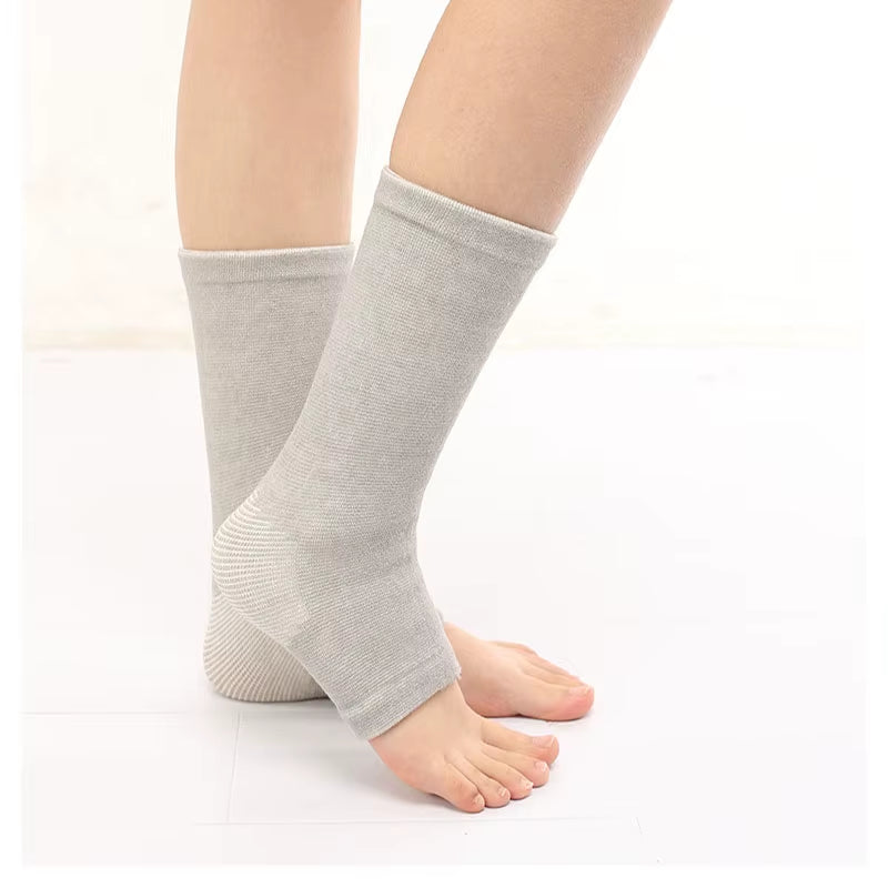 1 Pairs Bamboo Warm Foot Sleeve Fitness Ankle Pads Four Seasons Breathable Ankle Protection Fitness Support Wraps for Man Women