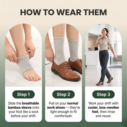 Premium Anti-Fatigue Bamboo Footsleeves
