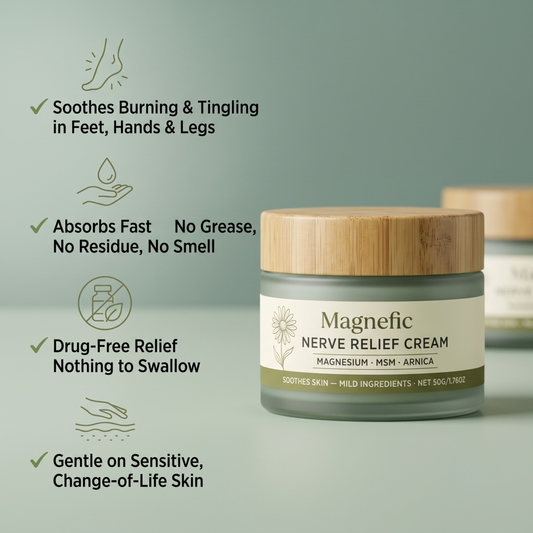 Magnefic Magnesium Knee Cream  Calms the Nerve Zingers That Keep You Up at Night
