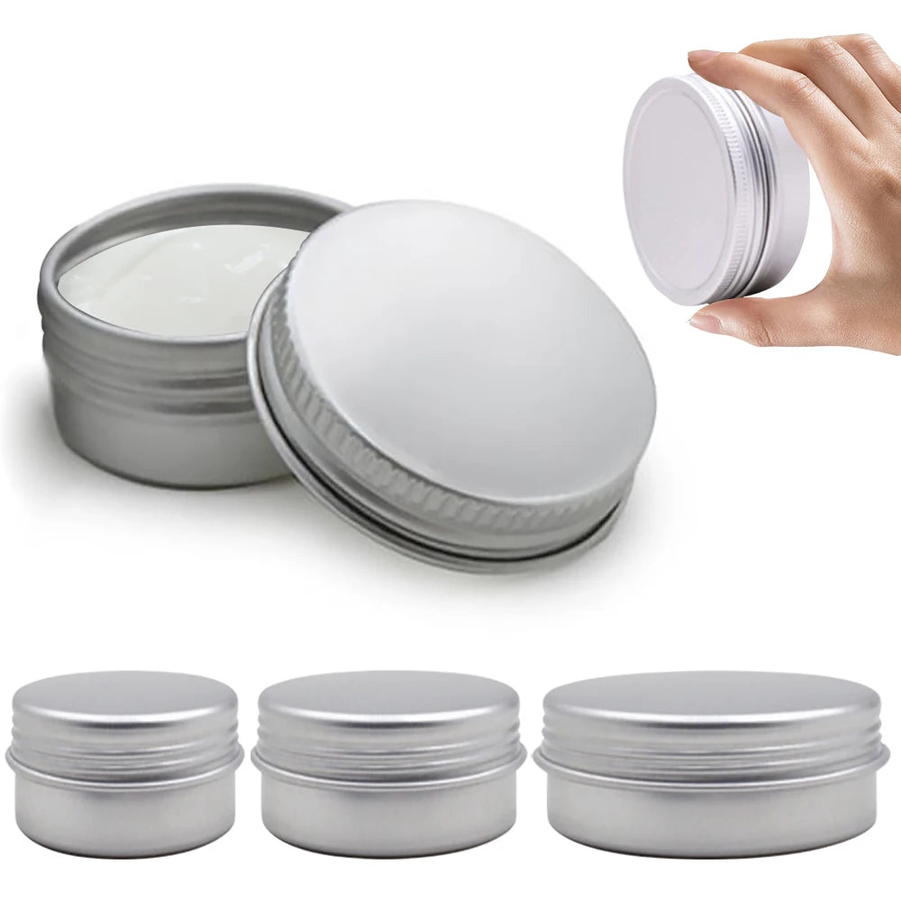 Premium Refillable Aluminum Cosmetic Jars - Perfect for Lip Balm, Creams, and Travel Essentials - 25ml Size